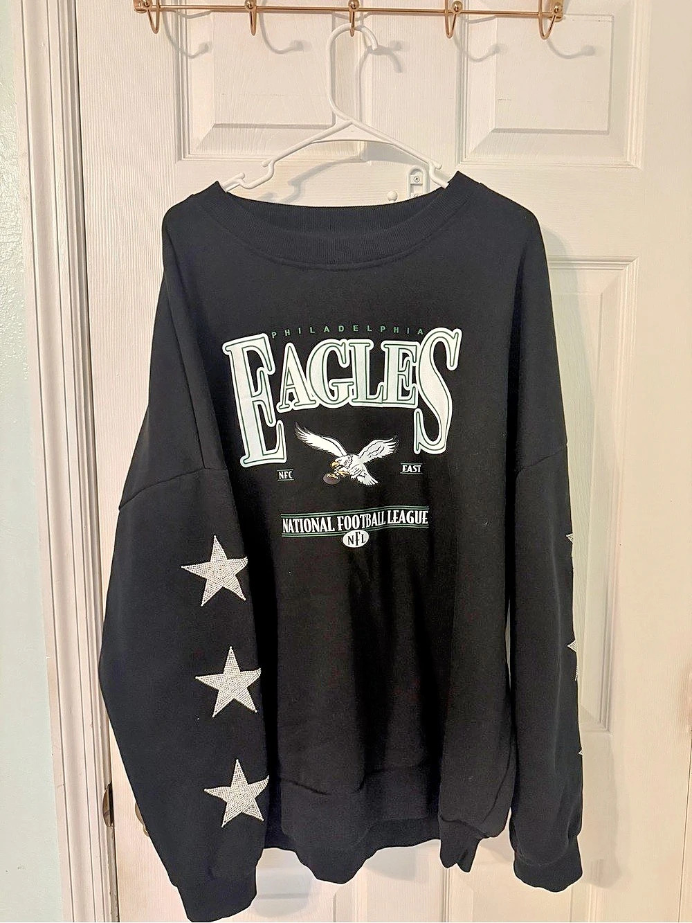 Gameday Couture Philadelphia Eagles Rhinestone Star Sleeve Sweatshirt XL